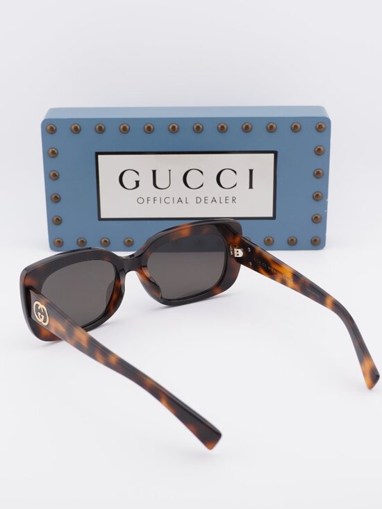 Gucci GG1979SK 002 Rectangle Sunglasses - Havana/Grey main image 9